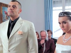 KiloPics.net presents: Sexy bride licks his shoes and sucks his cock