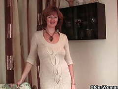 KiloPics.net presents: Redheaded mom plays with her nipples and pussy (compilation)
