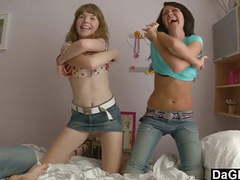 KiloPics.net presents: Lesbian teen couple seduce a guy