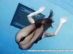 KiloPics.net presents: Zuzanna is swimming in pantyhose in the pool
