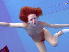 KiloPics.net presents: Matrosova hot ginger pussy in the pool