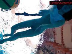 KiloPics.net presents: Perfect shaved teen in the pool