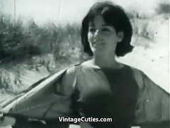 KiloPics.net presents: Nudist girl's day on a beach (1960s vintage)