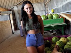 KiloPics.net presents: Gina ferocious with natural tits and hot ass gets fucked hard, Couple, Hardcore, Brunettes, Long Hair, Latina, MILF, Shorts, Pussy Licking, Blowjob, Big Tits, Natural Tits, Hot Ass