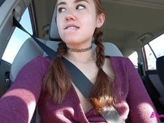 KiloPics.net presents: Creampied in car before coffee