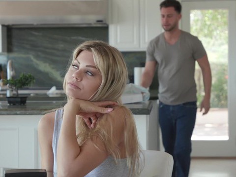 KiloPics.net presents: Shaved pussy blonde riley steele wears high heels to be fucked