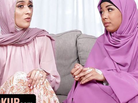 KiloPics.net presents: Hijab wearing step sisters malina melendez and aubry babcock fuck their step brother - hijab hookup