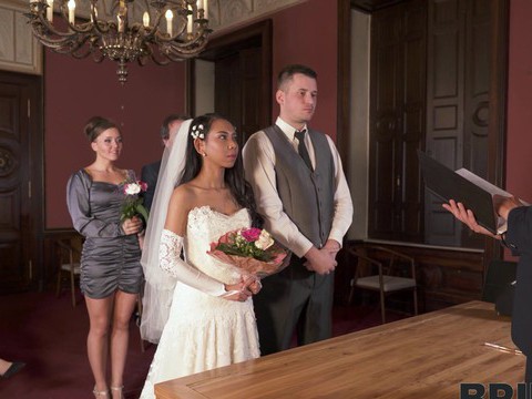 KiloPics.net presents: Hot ass bride killa raketa drops her panties to ride a hard dick
