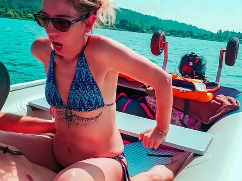 KiloPics.net presents: Wife gets fucked on a boat and gets a creampie from her husband's best friend