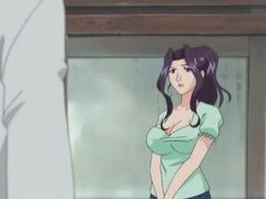 KiloPics.net presents: Busty hentai beauty fondles old man cock