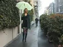 KiloPics.net presents: Skirt and boots babe flashes in public