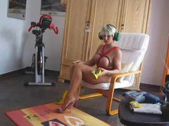 KiloPics.net presents: Blonde milf changes into a kinky outfit