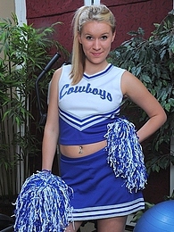 KiloPics.net presents: Cheerleader Kristi Kay drops pompoms and gets naked