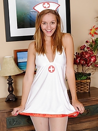 KiloPics.net presents: Slutty and horny teen nurse Chandler Fay strips naked