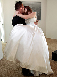 KiloPics.net presents: Bride with big fake tits Veronica Vain gets her trimmed pussy nailed deep