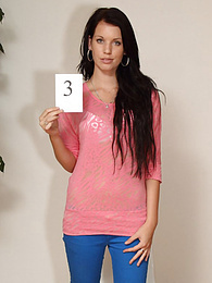 KiloPics.net presents: Intriguing teen Angela A gets naked in a casting and shows her hot ass and pussy