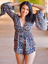 KiloPics.net presents: Sultry women Saraya and her girlfriend caressing each other outside