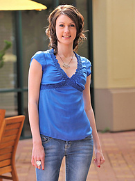 KiloPics.net presents: Brunette doll with a nice ass Sierra strips and masturbates in public