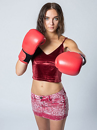 KiloPics.net presents: Sexy Ukrainian belle Oxana Chic strips off her clothes and poses nude in a gym